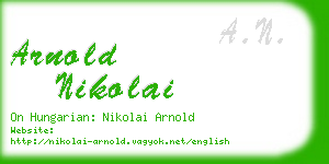 arnold nikolai business card